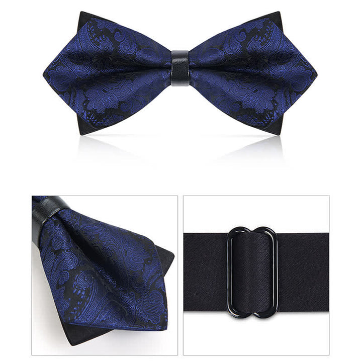 Papillon con motivo Paisley a doppio strato da uomo alla moda