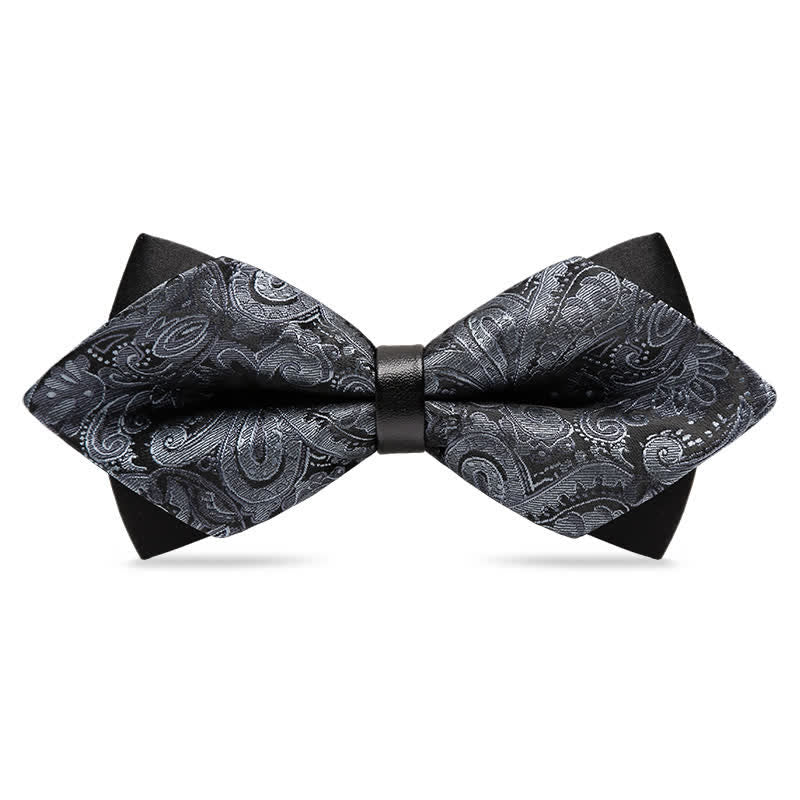 Papillon con motivo Paisley a doppio strato da uomo alla moda
