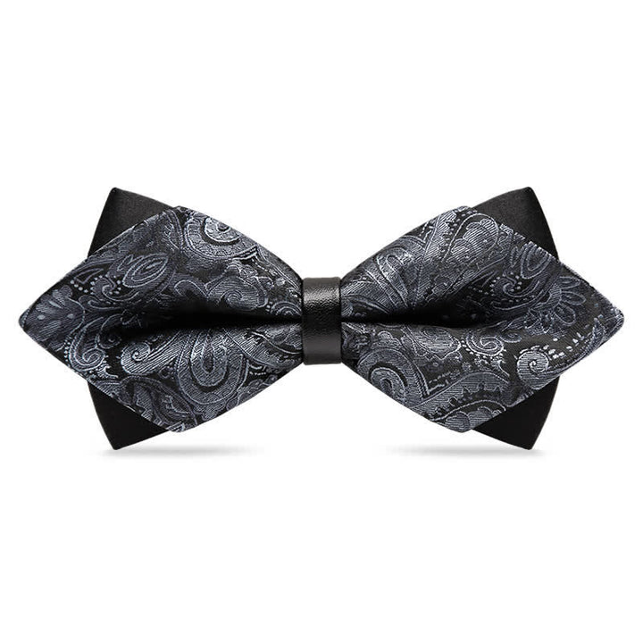 Papillon con motivo Paisley a doppio strato da uomo alla moda
