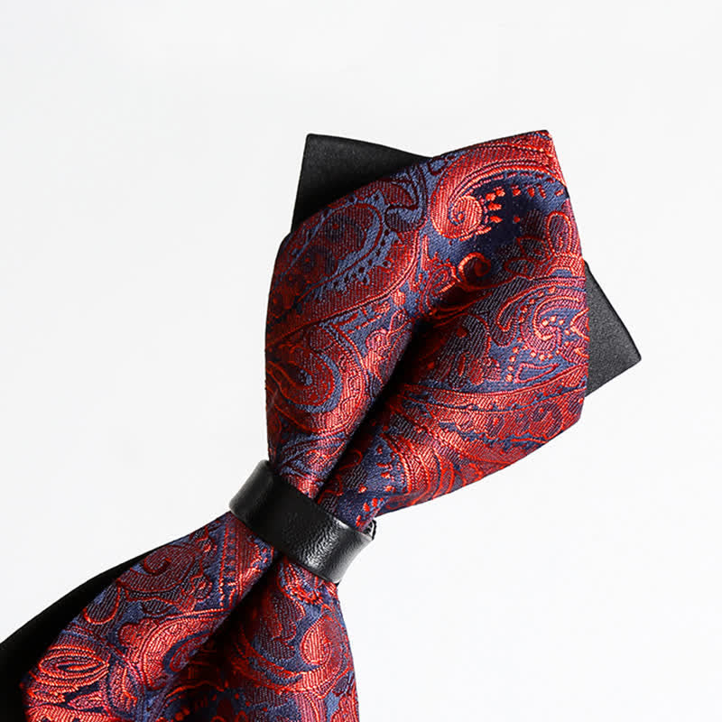 Papillon con motivo Paisley a doppio strato da uomo alla moda