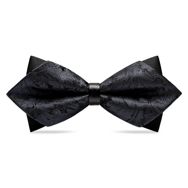 Papillon con motivo Paisley a doppio strato da uomo alla moda