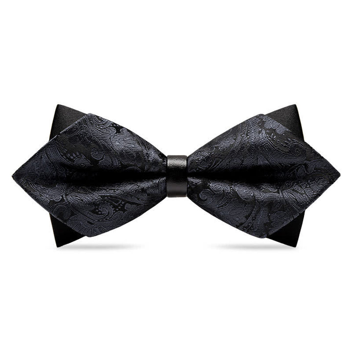 Papillon con motivo Paisley a doppio strato da uomo alla moda