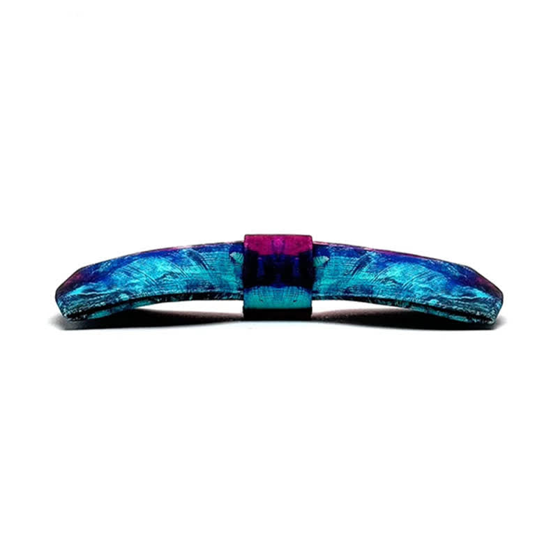 Papillon da uomo con pittura a olio viola e blu fantastico