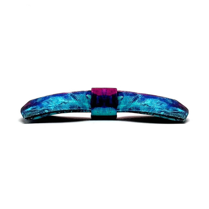 Papillon da uomo con pittura a olio viola e blu fantastico