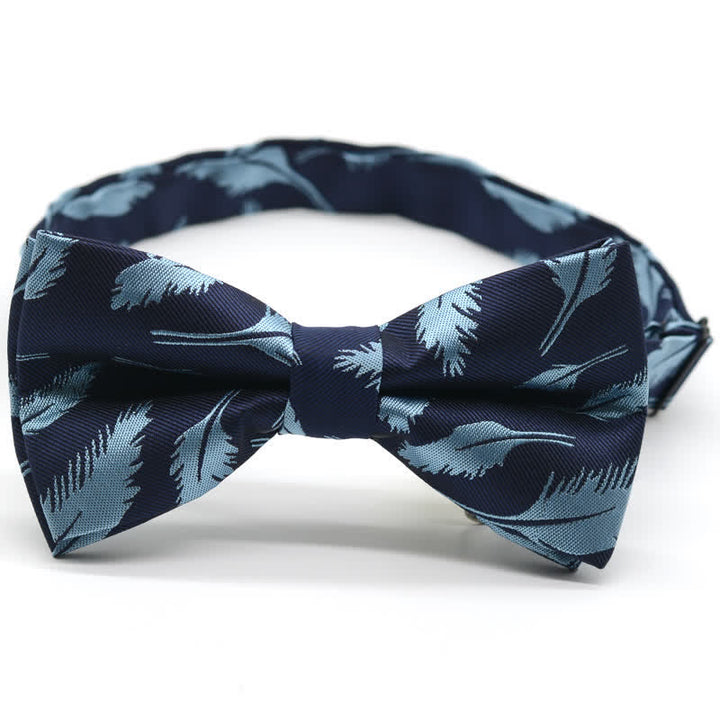 Papillon casual quotidiano da uomo con motivo floreale e piume
