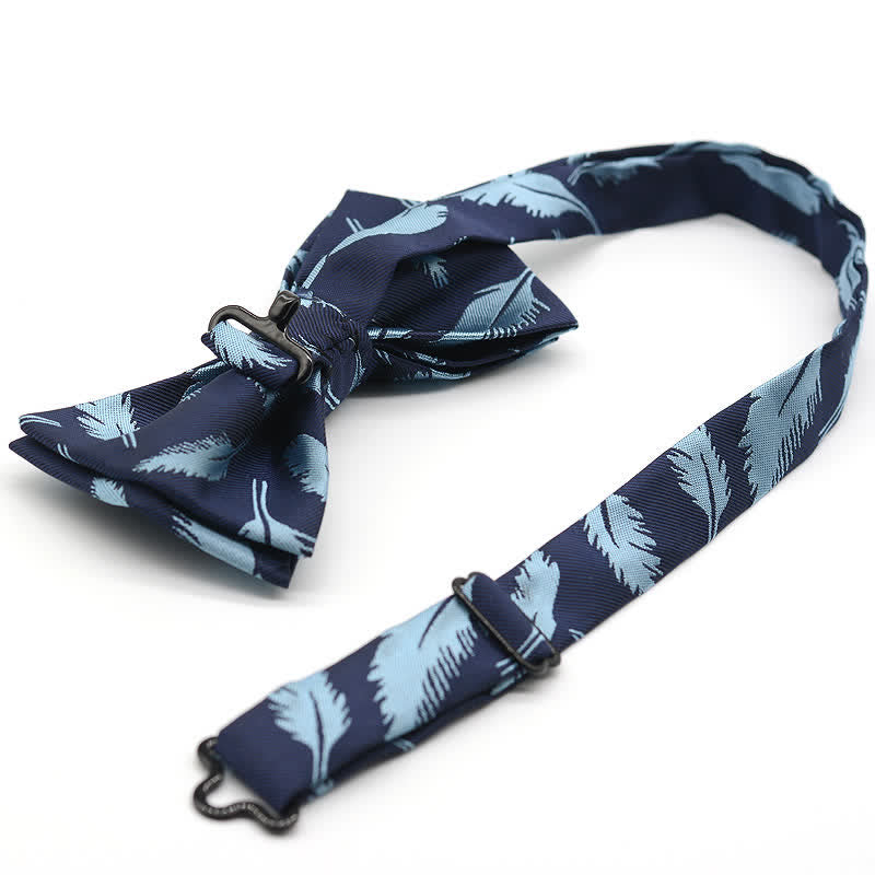 Papillon casual quotidiano da uomo con motivo floreale e piume