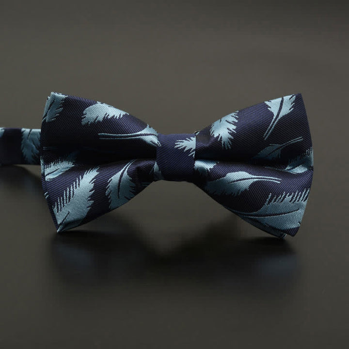 Papillon casual quotidiano da uomo con motivo floreale e piume