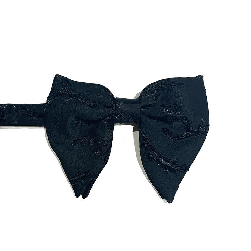 Papillon oversize a punta in jacquard floreale classico da uomo