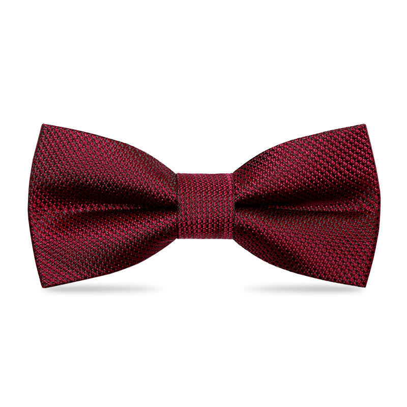 Papillon in twill con orsetto di peluche birichino per bambini - Griglia Borgogna - image 10