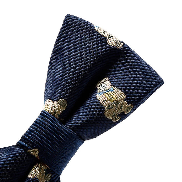 Papillon in twill con orsetto di peluche birichino per bambini
