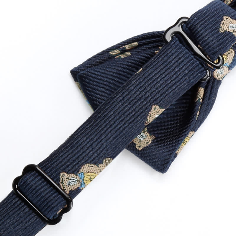 Papillon in twill con orsetto di peluche birichino per bambini