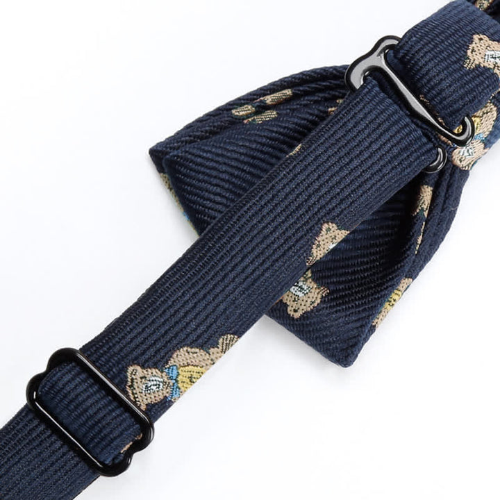 Papillon in twill con orsetto di peluche birichino per bambini