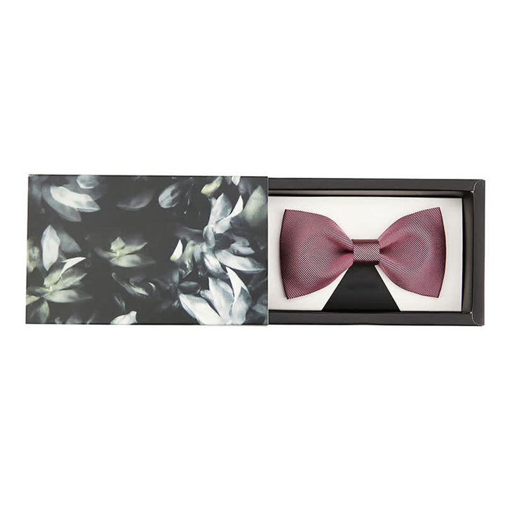 Papillon da uomo in seta da sposa in twill rosa delicato