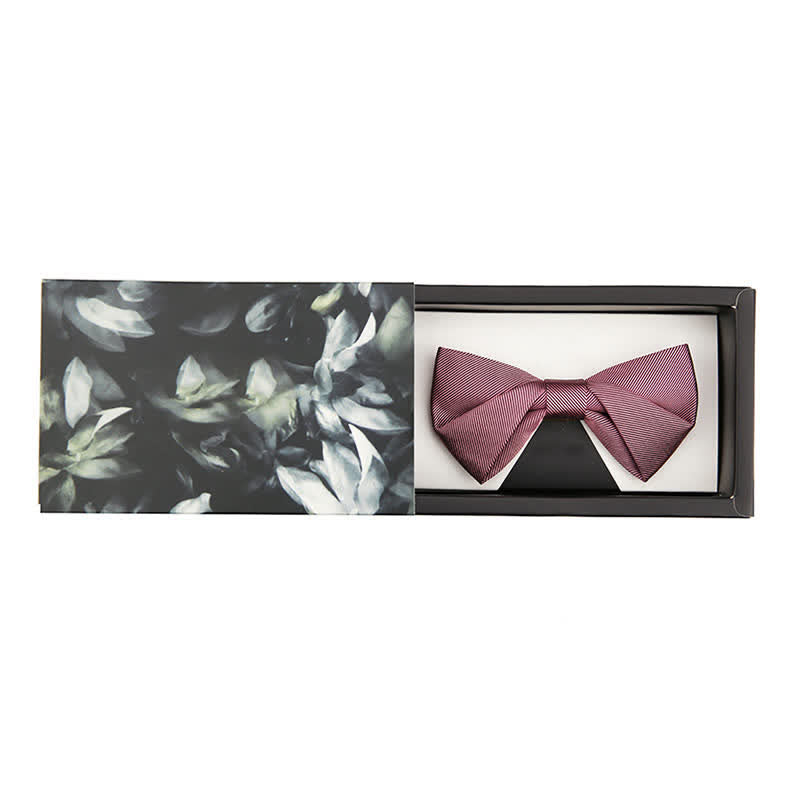 Papillon da uomo in seta da sposa in twill rosa delicato