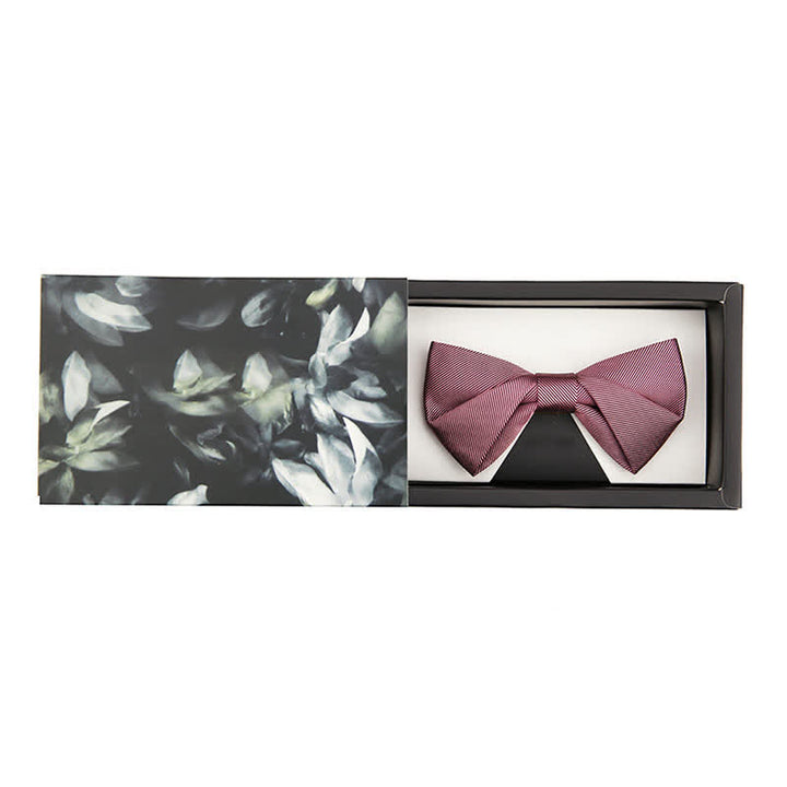 Papillon da uomo in seta da sposa in twill rosa delicato