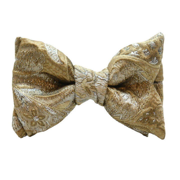 Papillon oversize di lusso da uomo a coda di pesce color champagne