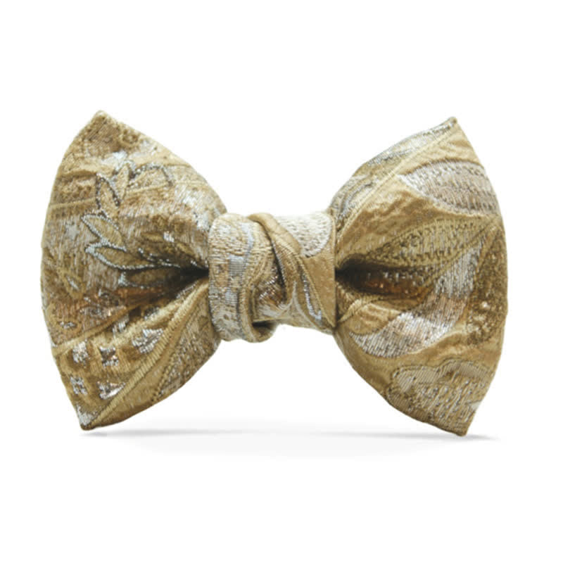 Papillon oversize di lusso da uomo a coda di pesce color champagne