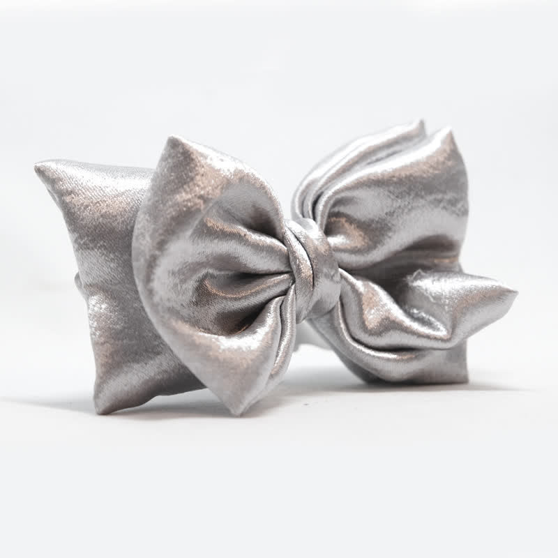 Papillon doppio strato argento metallizzato Cool Future da uomo
