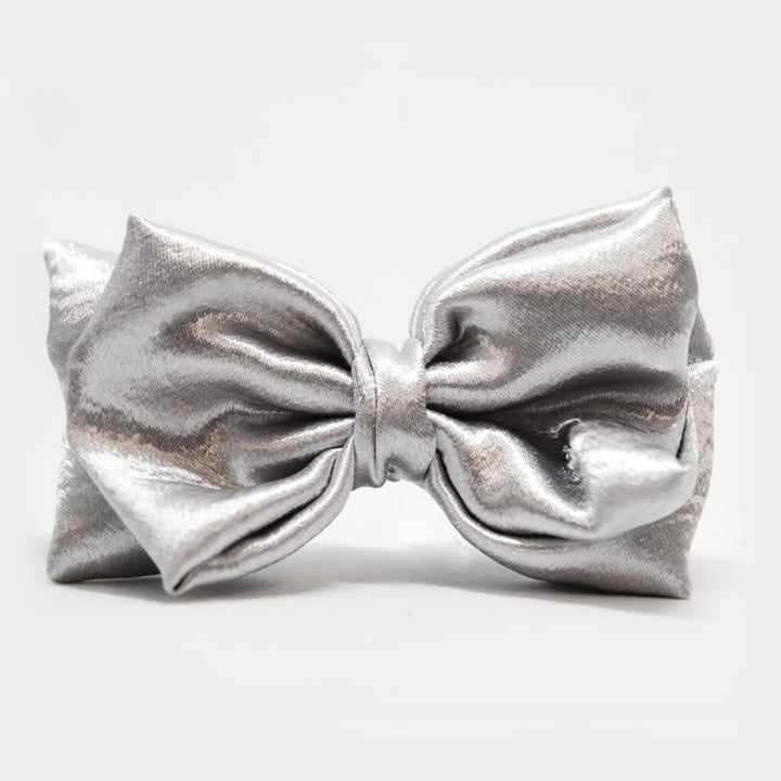 Papillon doppio strato argento metallizzato Cool Future da uomo