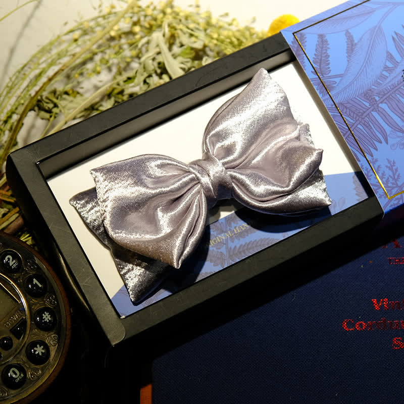 Papillon doppio strato argento metallizzato Cool Future da uomo