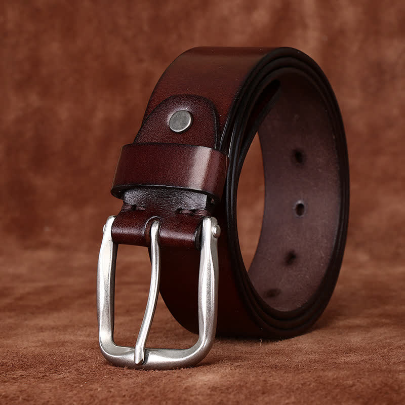 Cintura in pelle alla moda con abbellimenti classici con perline - image 3