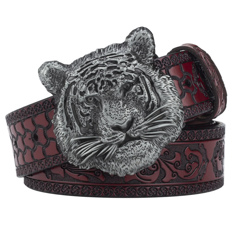 Cintura decorativa in pelle western Toger Head Jeans - Marrone / Argento - 46 - image 10