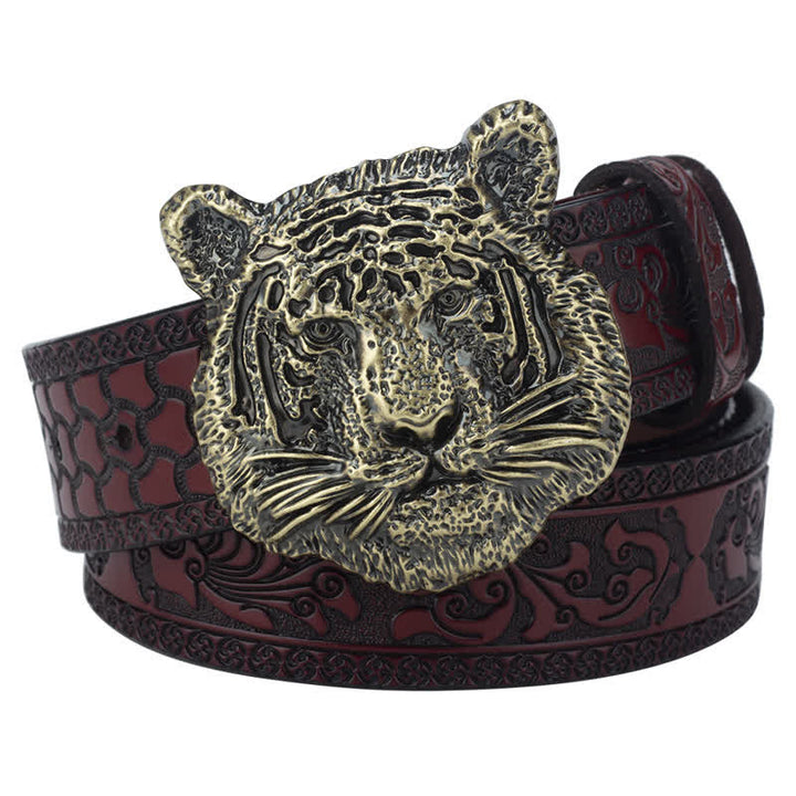 Cintura decorativa in pelle western Toger Head Jeans - Marrone / Bronzo - 46 - image 9