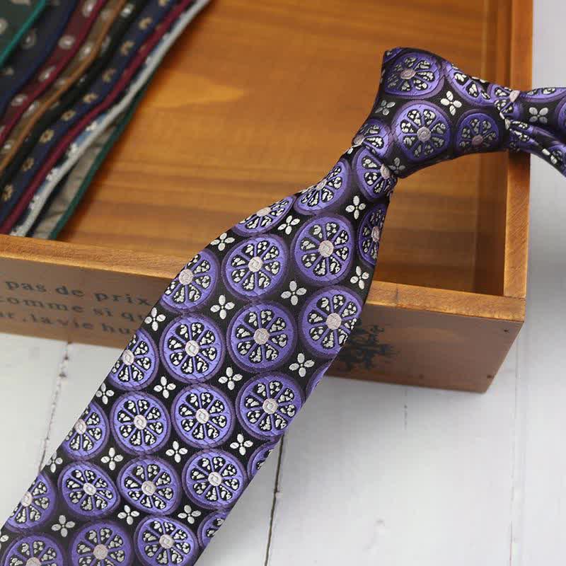 Cravatta classica da uomo al limone e anacardi - Limone viola - image 7