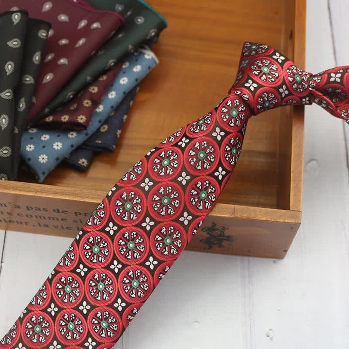 Cravatta classica da uomo al limone e anacardi - Cipolla rossa - image 10