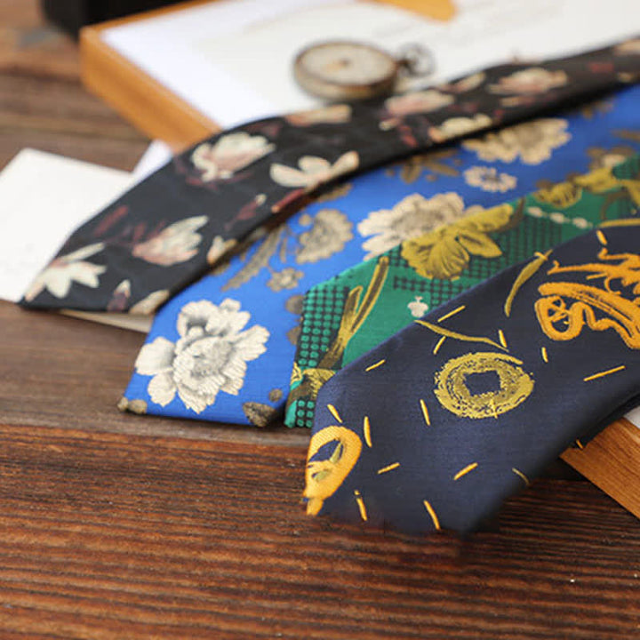 Cravatta da uomo Gentleman Flourish Vintage Flower