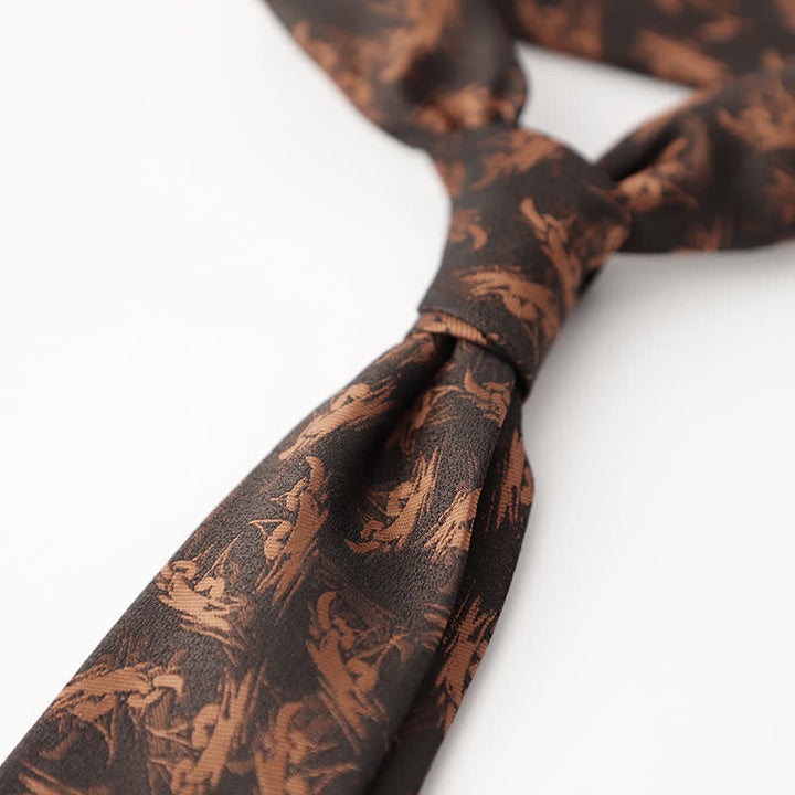 Cravatta da uomo Artist Luxury Jacquard Daily - Marrone - image 6