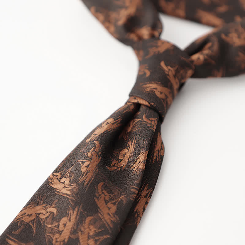 Cravatta da uomo Artist Luxury Jacquard Daily - Marrone - image 6