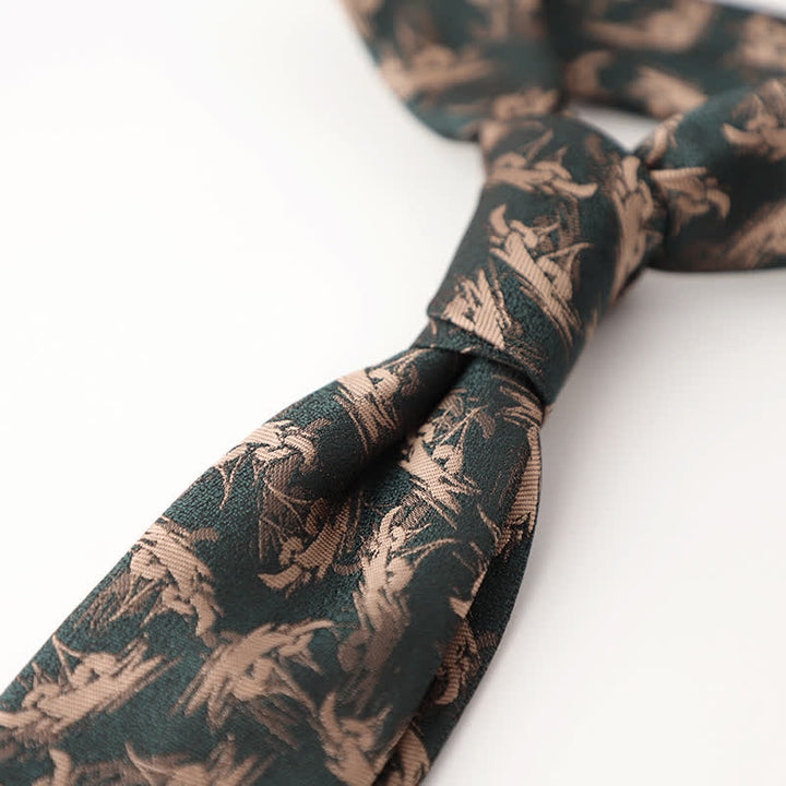 Cravatta da uomo Artist Luxury Jacquard Daily - Verde scuro - image 1