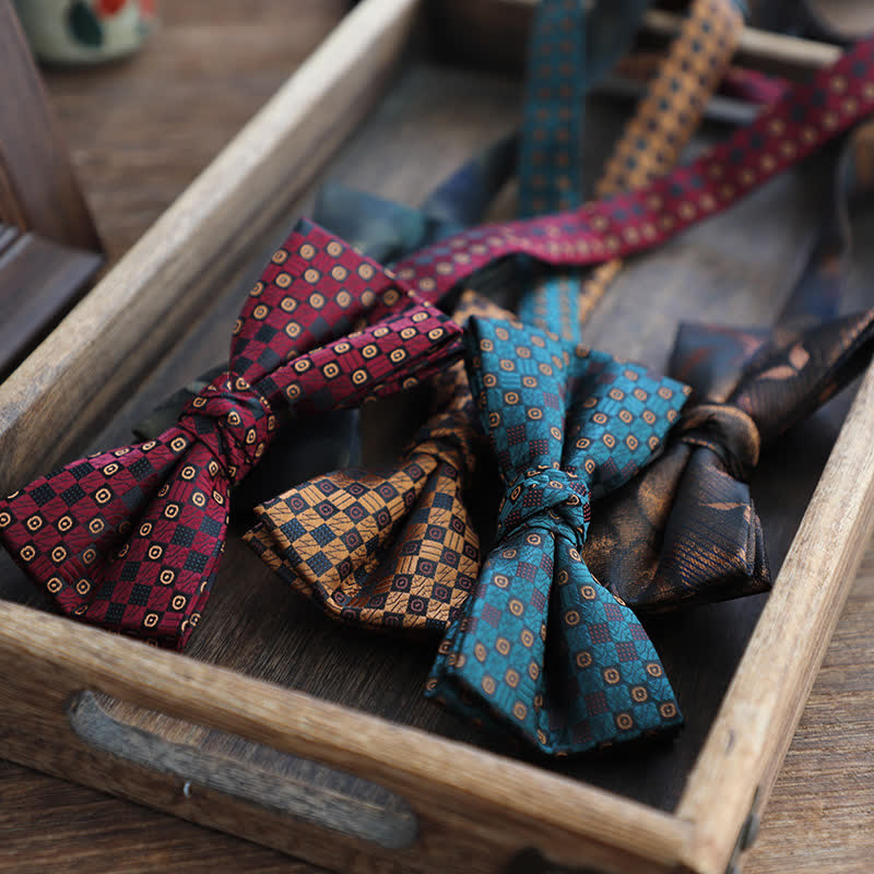 Papillon da uomo in stile vintage con motivo sfumato