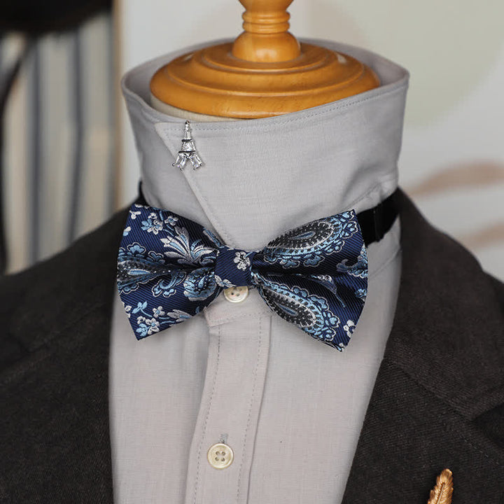 Papillon da uomo con motivo jacquard Paisley dai colori vivaci