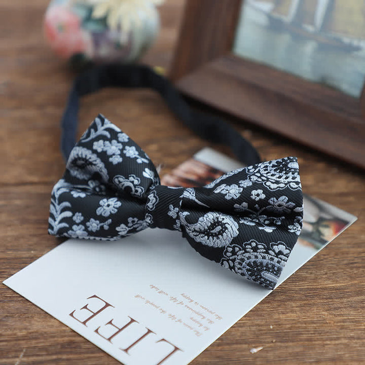 Papillon da uomo con motivo jacquard Paisley dai colori vivaci