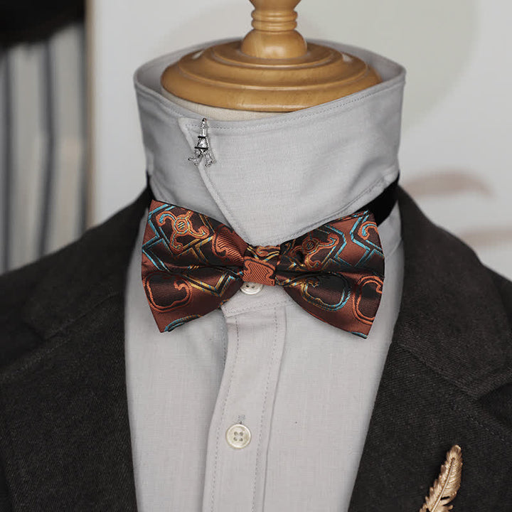 Papillon da uomo con motivo jacquard Paisley dai colori vivaci - image 5
