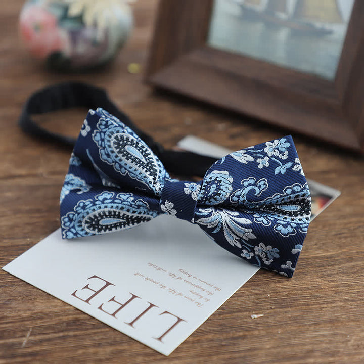 Papillon da uomo con motivo jacquard Paisley dai colori vivaci