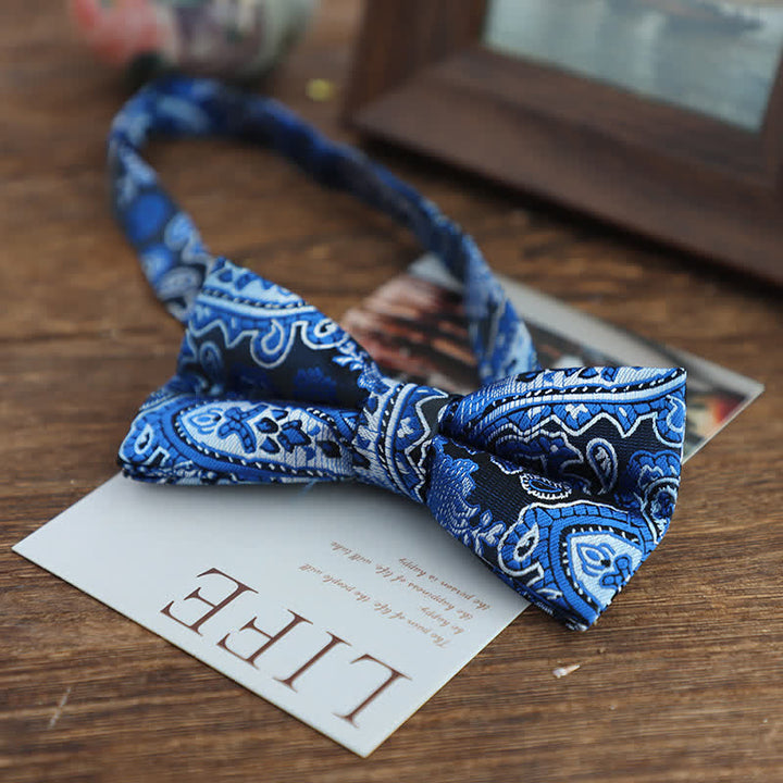 Papillon da uomo con motivo jacquard Paisley dai colori vivaci