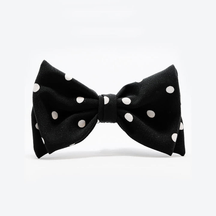 Papillon da uomo a pois bianchi e neri