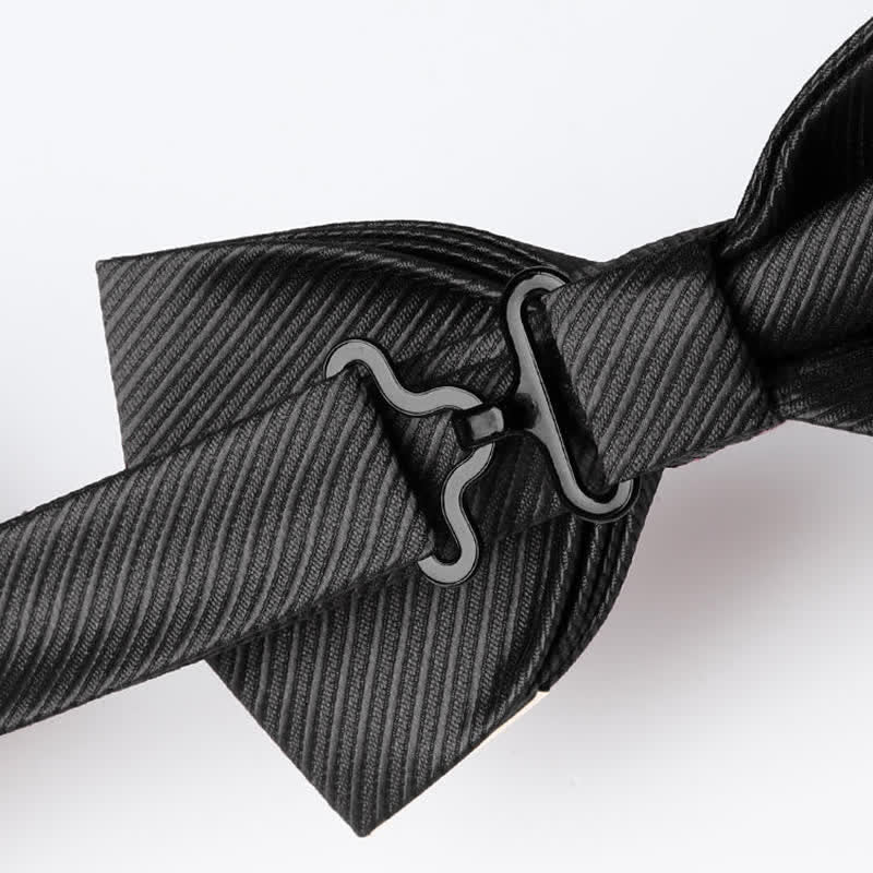 Papillon da uomo in twill con punta in metallo dorato
