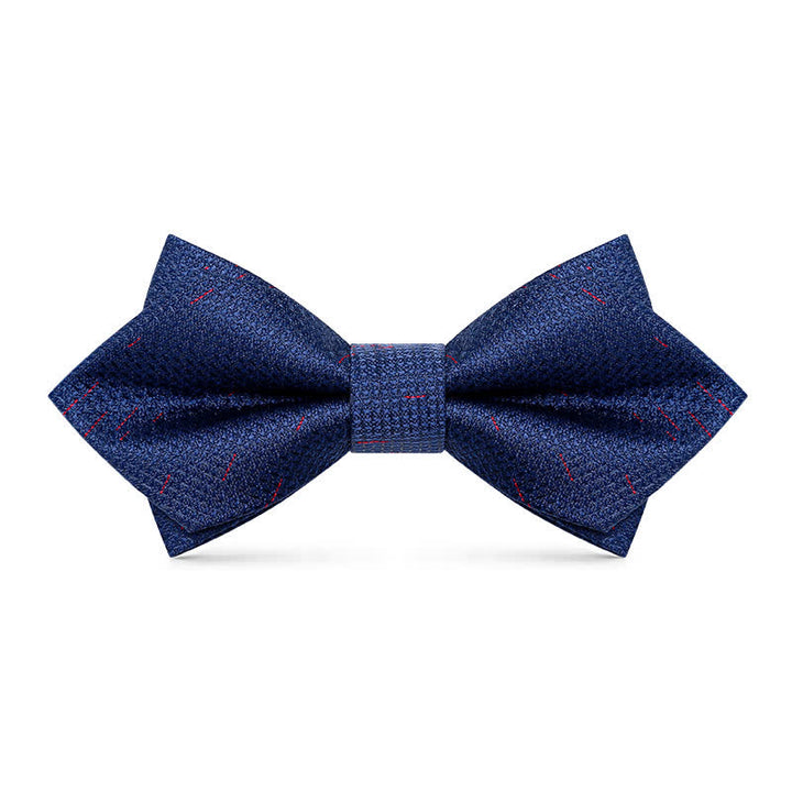 Papillon da uomo con motivo a scacchiera con colori sfumati alla moda - Blu - image 6