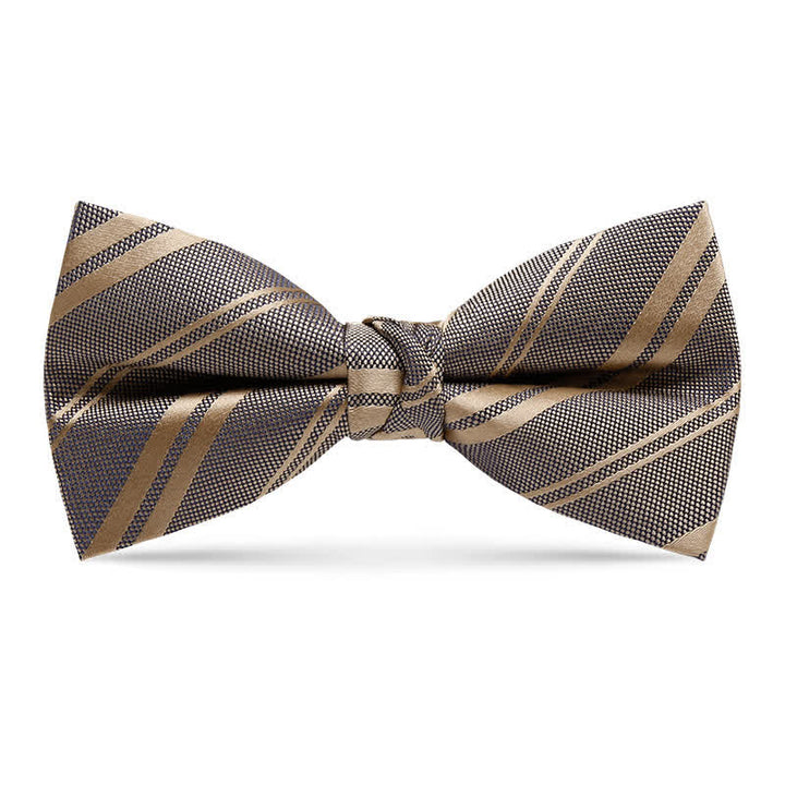 Papillon classico da uomo a righe diagonali color cachi scuro
