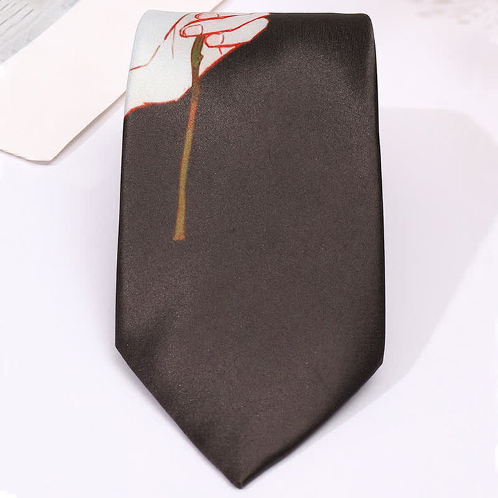 Cravatta sottile da uomo con stampa animalier divertente