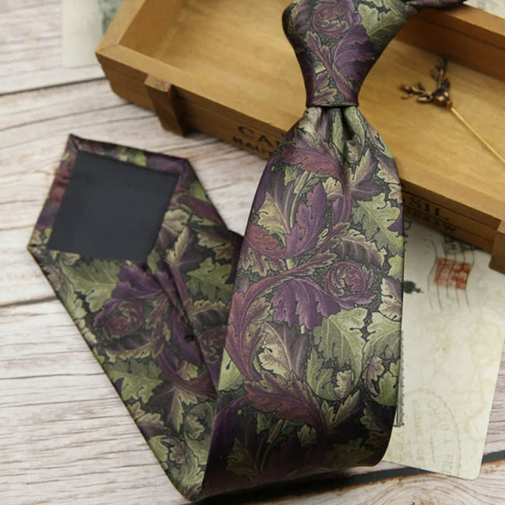 Cravatta da uomo retrò senza tempo con stampa floreale Bloom - image 10