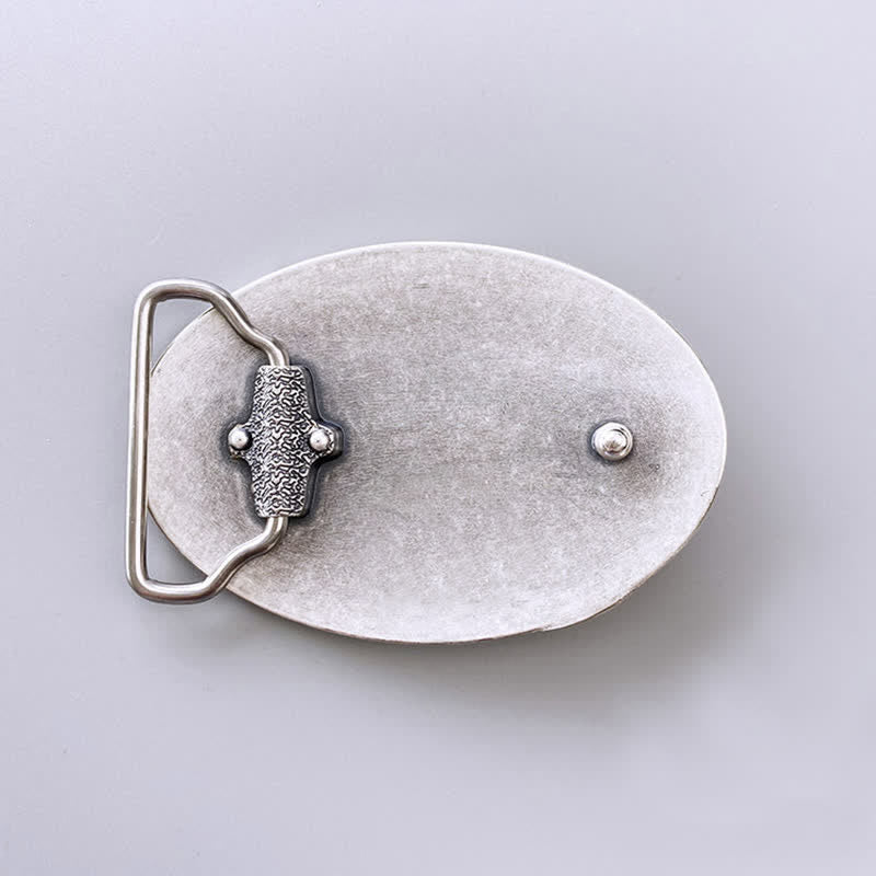 Cintura in pelle con fibbia a forma di lupo indiano fai da te da uomo - image 1