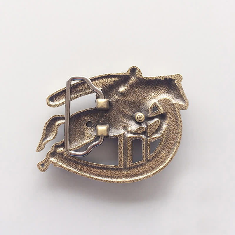 Cintura in pelle con fibbia per spettacoli equestri fai da te da uomo - image 1