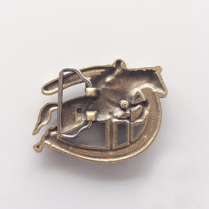 Cintura in pelle con fibbia per spettacoli equestri fai da te da uomo - image 1