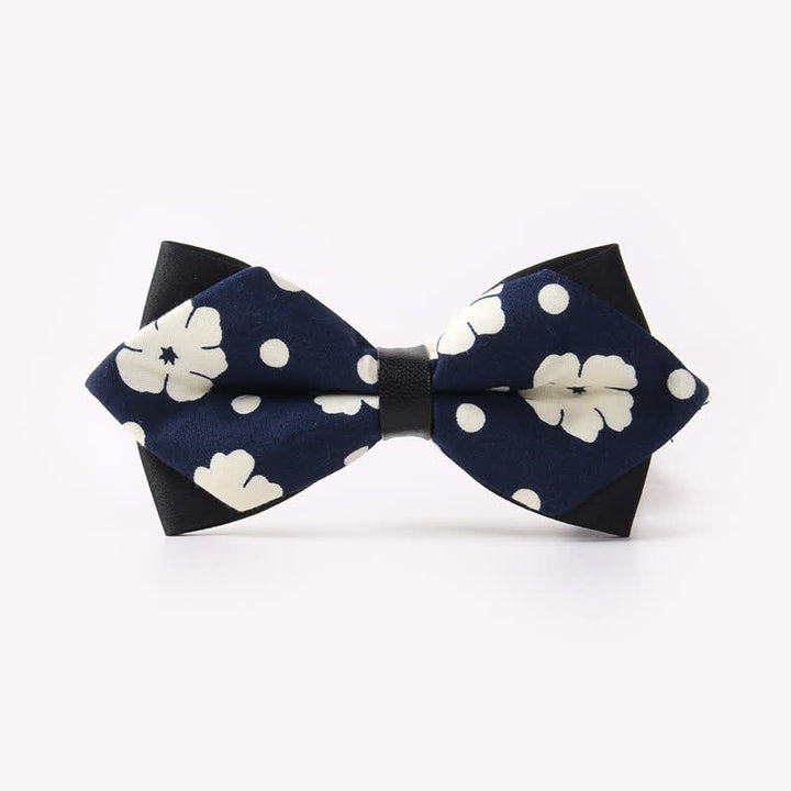 Papillon da uomo in cotone a punta con doppio strato floreale - Stile n. 7 - image 11