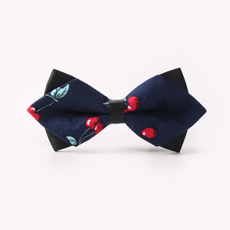 Papillon da uomo in cotone a punta con doppio strato floreale - Stile n. 16 - image 20